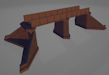 Download the .stl file and 3D Print your own Girder Bridge with Shoes HO scale model for your model train set.